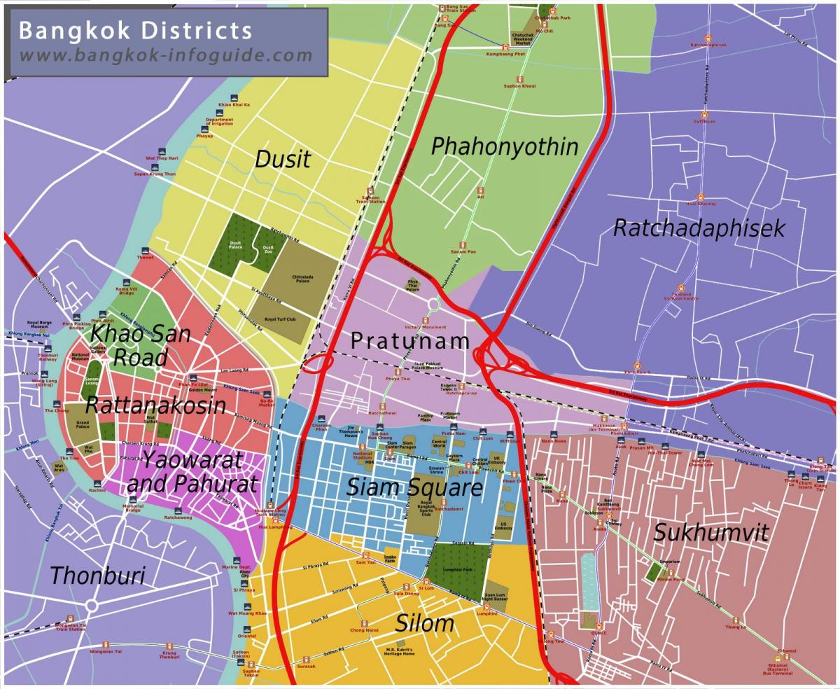 バンコクの地図や周辺地域
