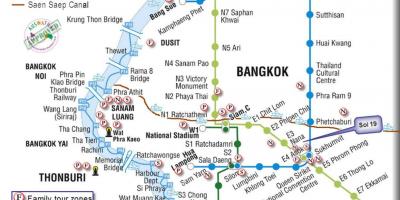 公共交通機関バンコクの地図