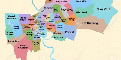 地図のバンコク地区