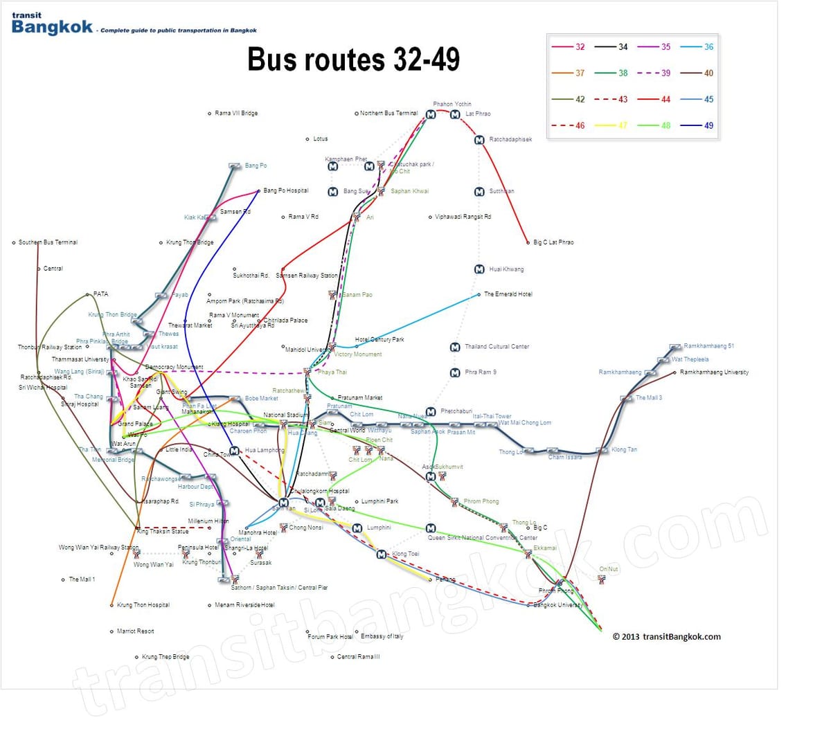バス路線図はバンコク