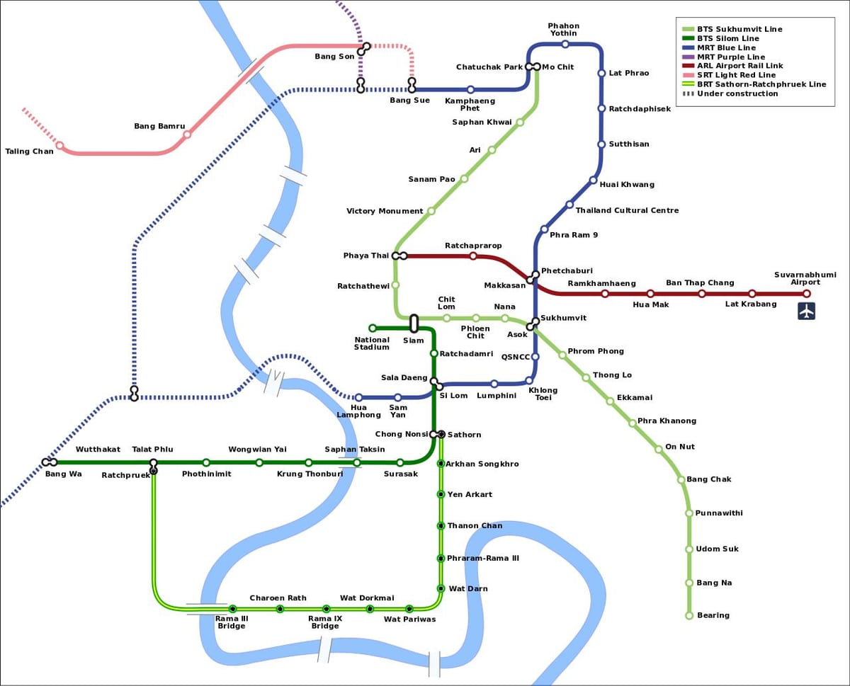 mrt地図タイのバンコク