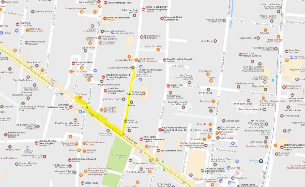 地図のスクンビットバンコク