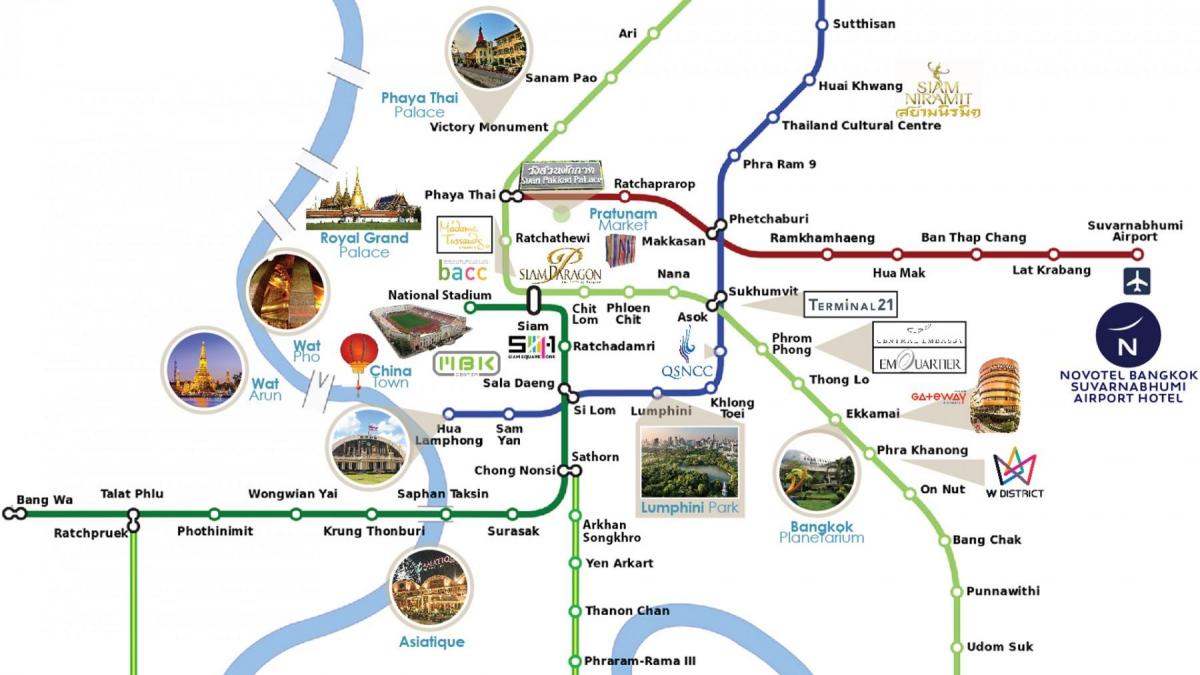 スワンナプーム国際空港のリンクの地図