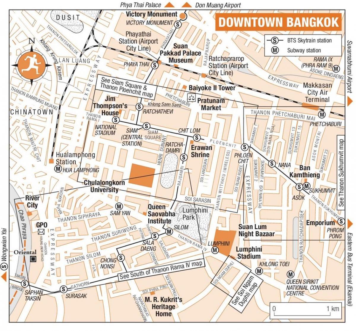 バンコク市街地図