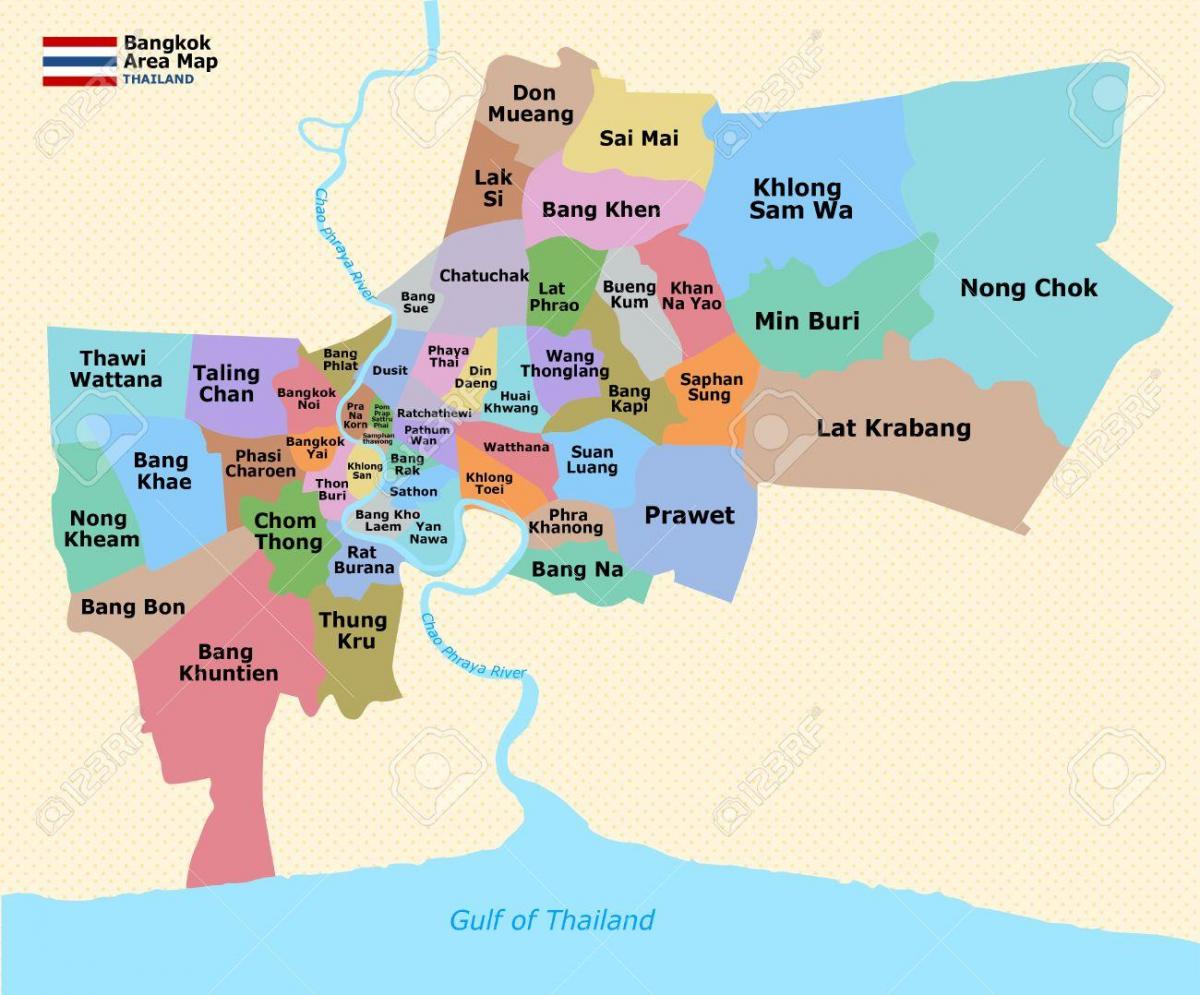 地図のバンコク地区