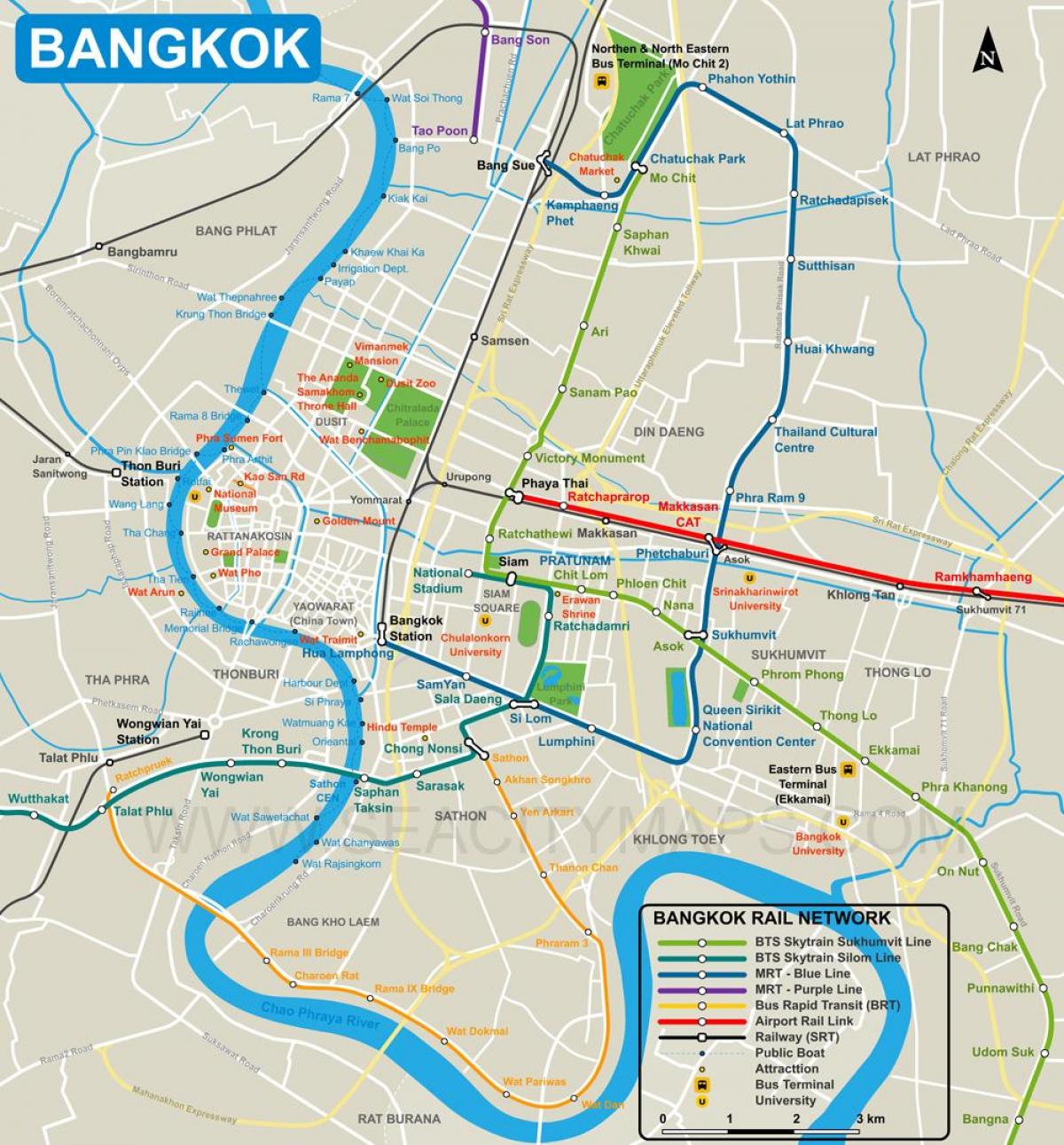 地図のバンコク市センター