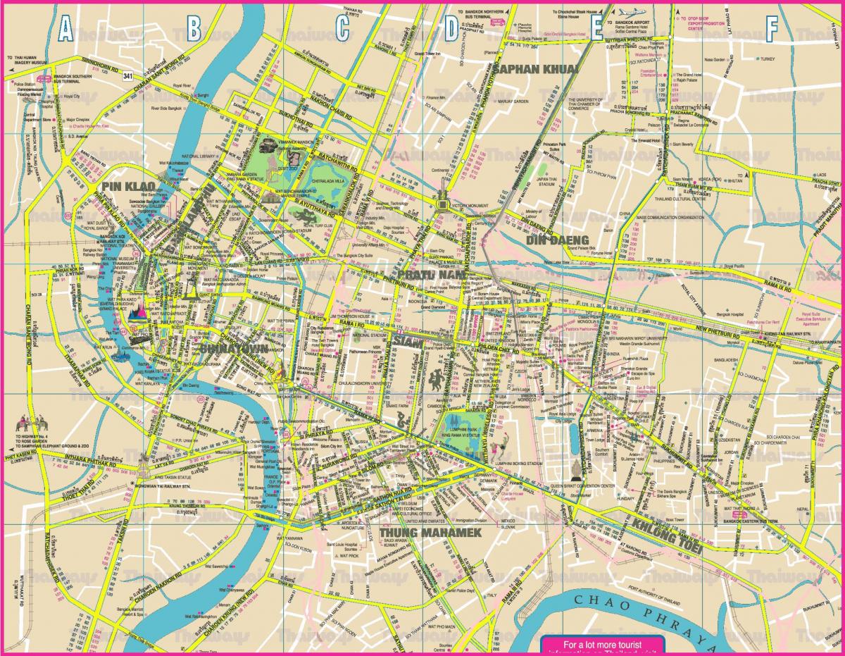 市バンコクの地図