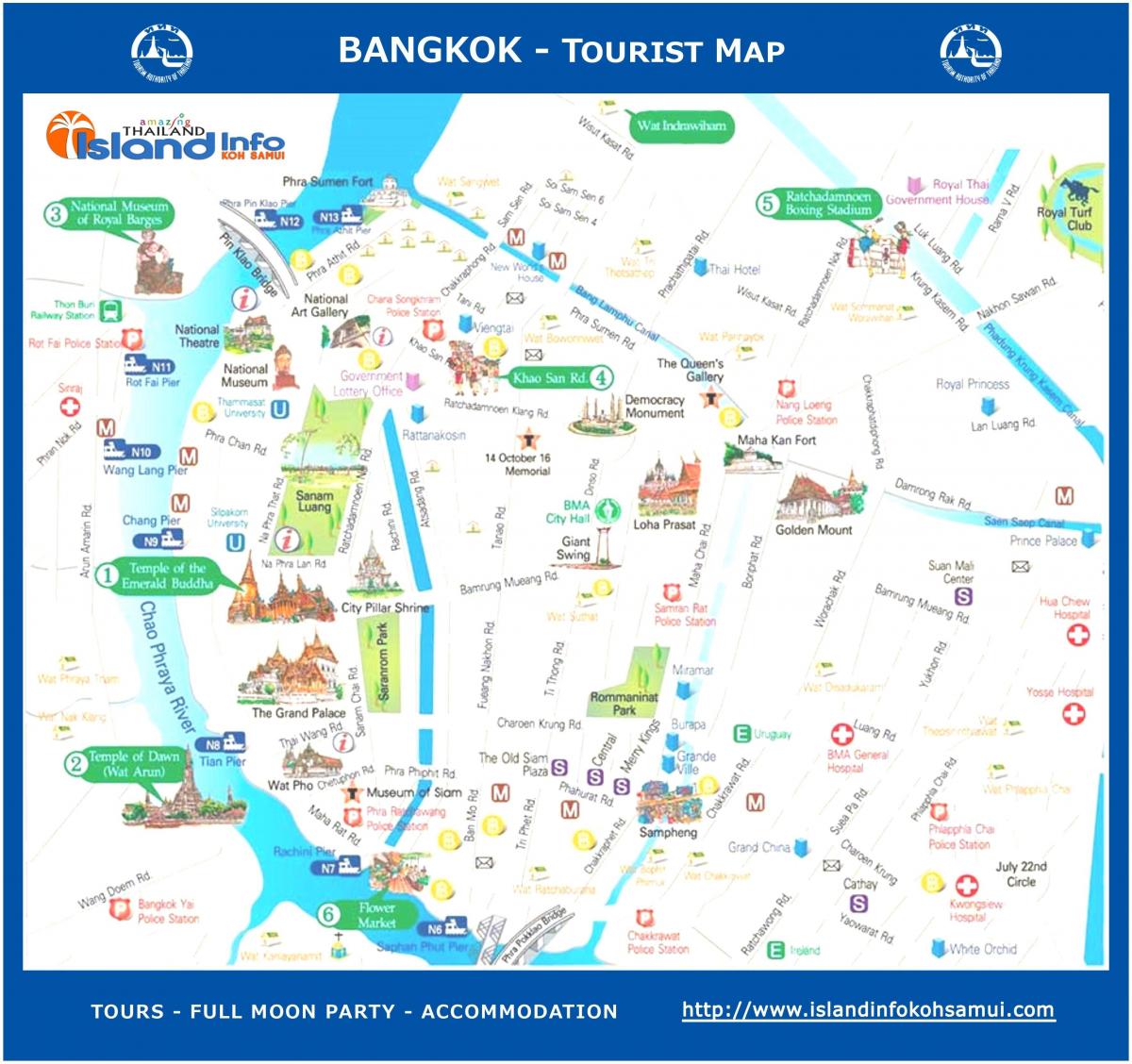 バンコク旅行ガイドマップ