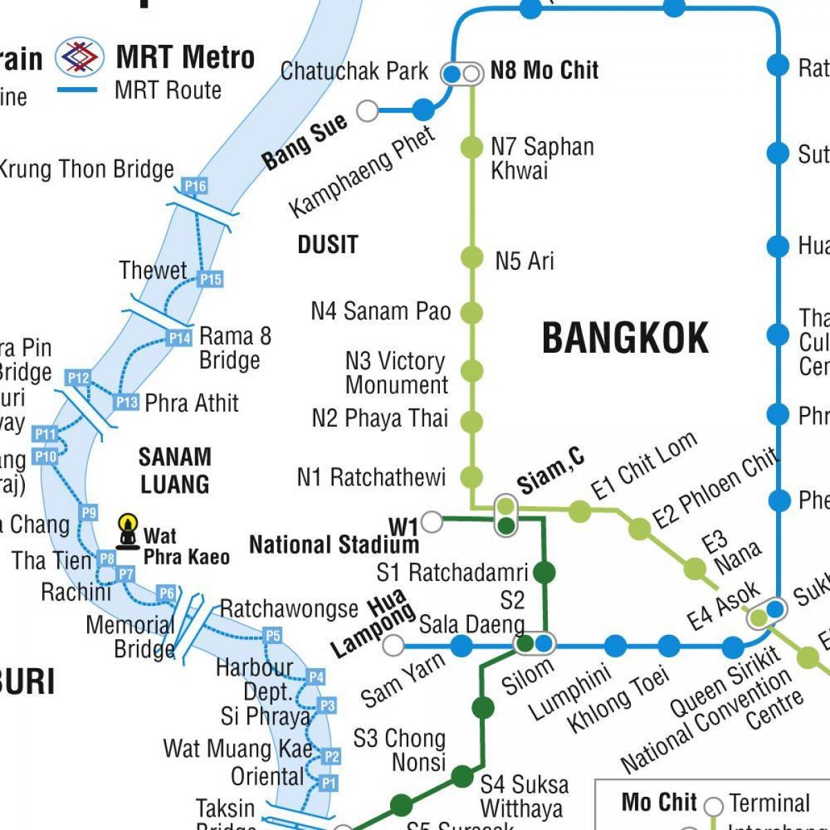 地図バンコクのメトロと観光の拠点としては最適