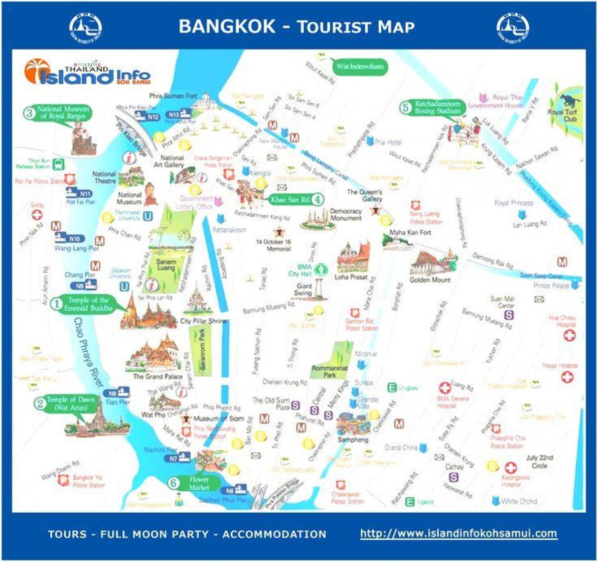バンコクタイの観光地図