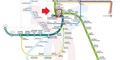 地図のサイアムパラゴンバンコク