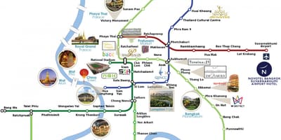 スワンナプーム国際空港のリンクの地図