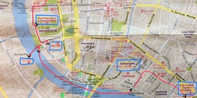 バンコク市街の地図