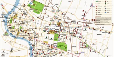バンコクの主な観光地図
