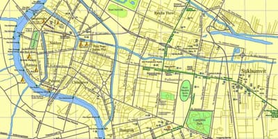 地図バンコクの路
