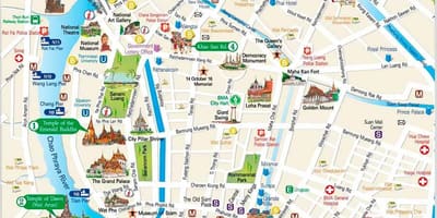 バンコクに訪れる地図
