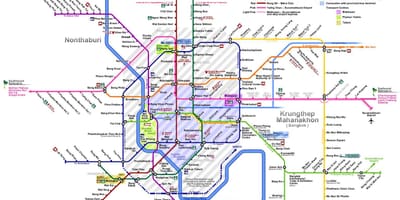 バンコク電車線の地図