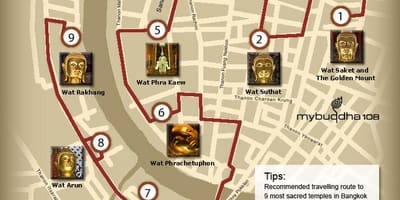 地図の寺のバンコクツアー