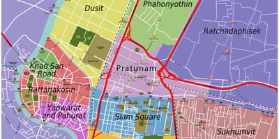 バンコクの地図や周辺地域