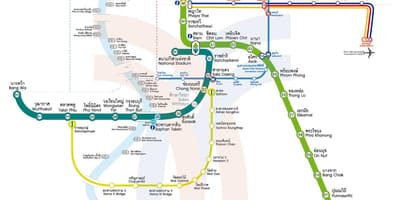 バンコク都市鉄道の地図