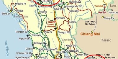 地図バンコクの高速道路