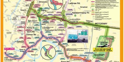 地図バンコクの高速道路