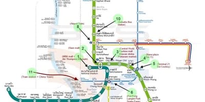 地図バンコクのbts地図を見