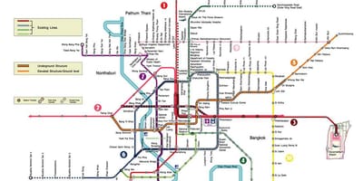 バンコクのメトロ駅構内図