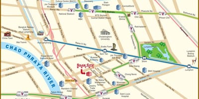 地図の川市バンコク